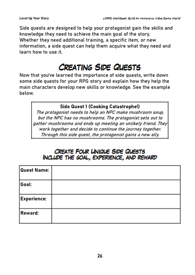 LitRPG Story Workbook Preview 26